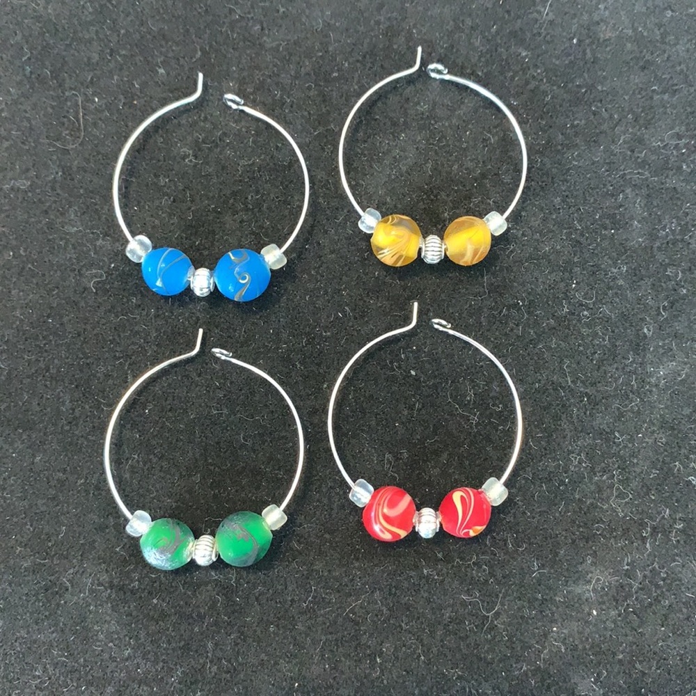 21200-4 pack - Wine glass charms